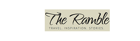 Logo of "The Ramble" featuring the tagline "Travel, Inspiration, Stories."