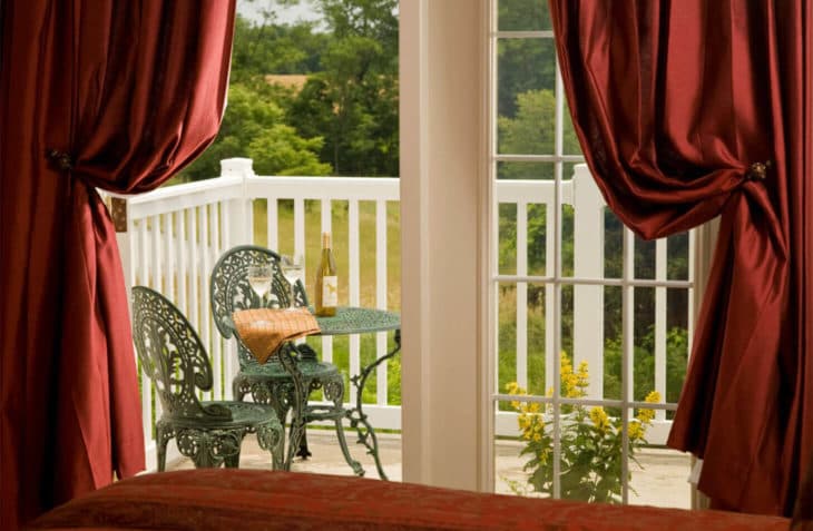 private balcony with table and chairs