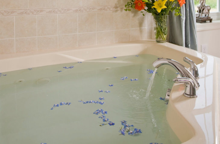 Bright Flash jetted spa tub at our Hershey B&B