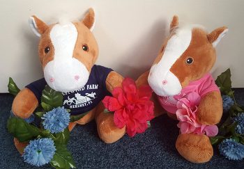Two stuffed horses